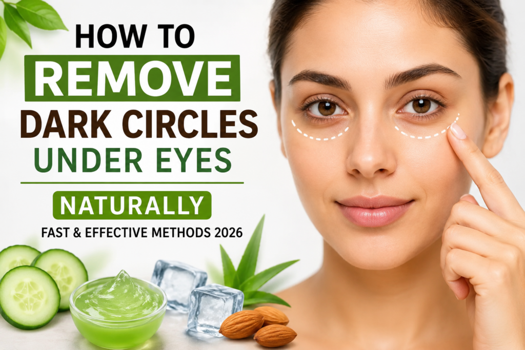 How to remove dark circles under eyes naturally at home with simple remedies